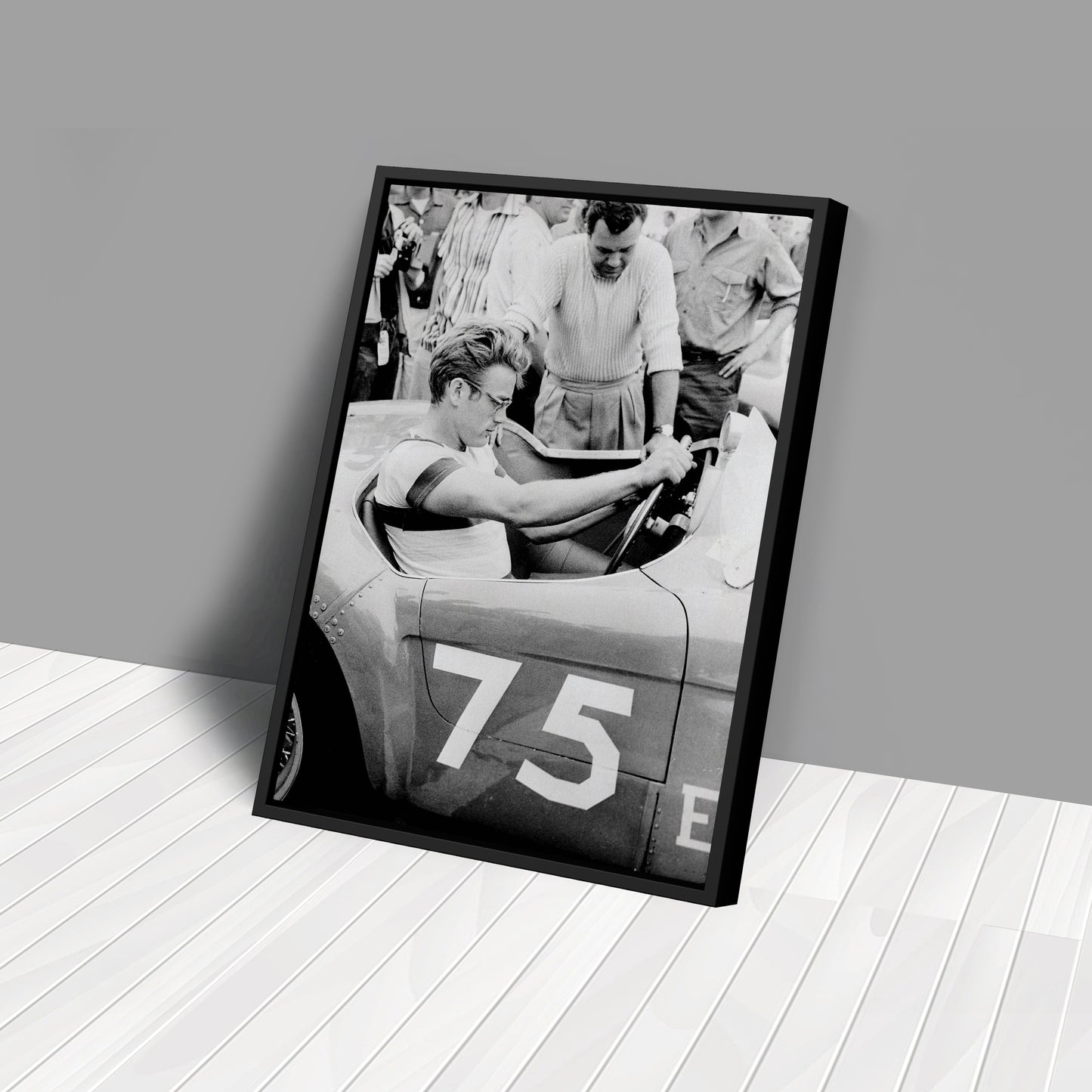 James Dean Car Retro Canvas Wall Art – Hollywood Movie Icon Decor