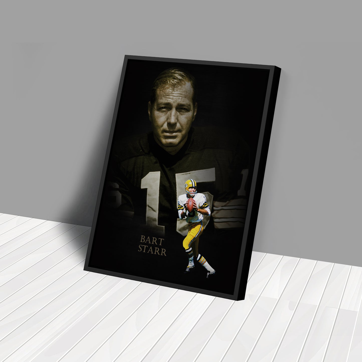 Bart Starr Green Bay Packers NFL Legend Canvas Art – Football Wall Decor