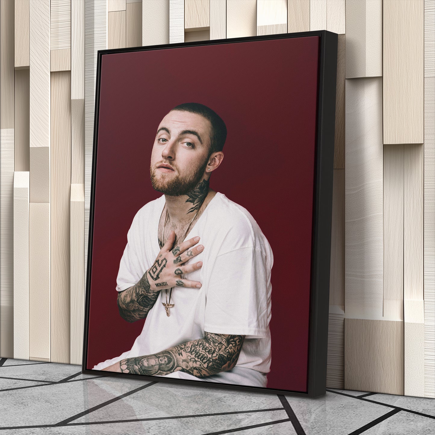 Mac Miller Poster Canvas Art – A Bold and Iconic Design