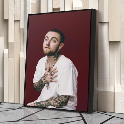 Mac Miller Poster Canvas Art – A Bold and Iconic Design