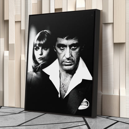 Scarface Poster Black and White Canvas Wall Art Home Decor Framed Art