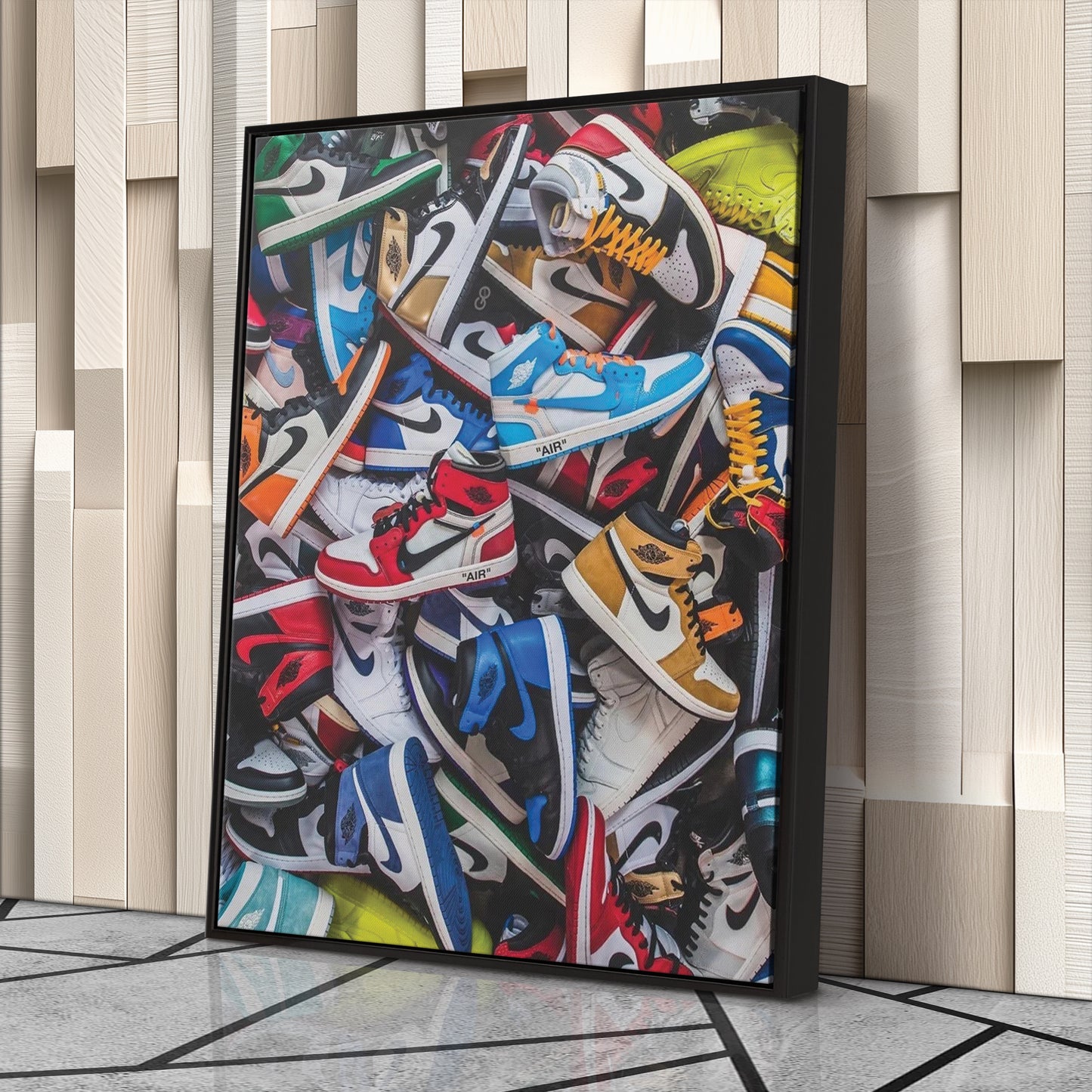 Air Jordan Sneakers Collection Canvas Wall Art Decor - Iconic Sports Sneaker Art