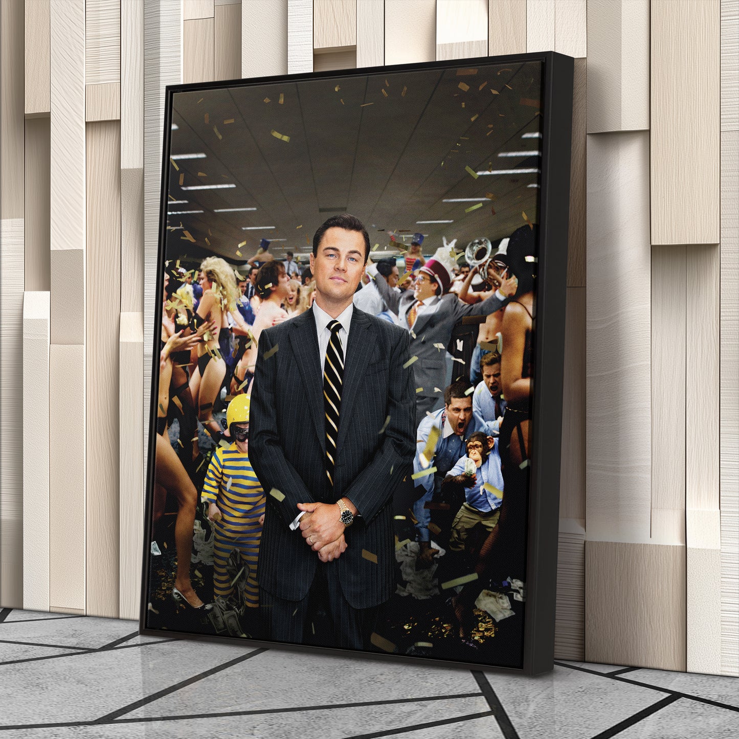 The Wolf of Wall Street - Leonardo DiCaprio After Speech Canvas Wall Art Decor