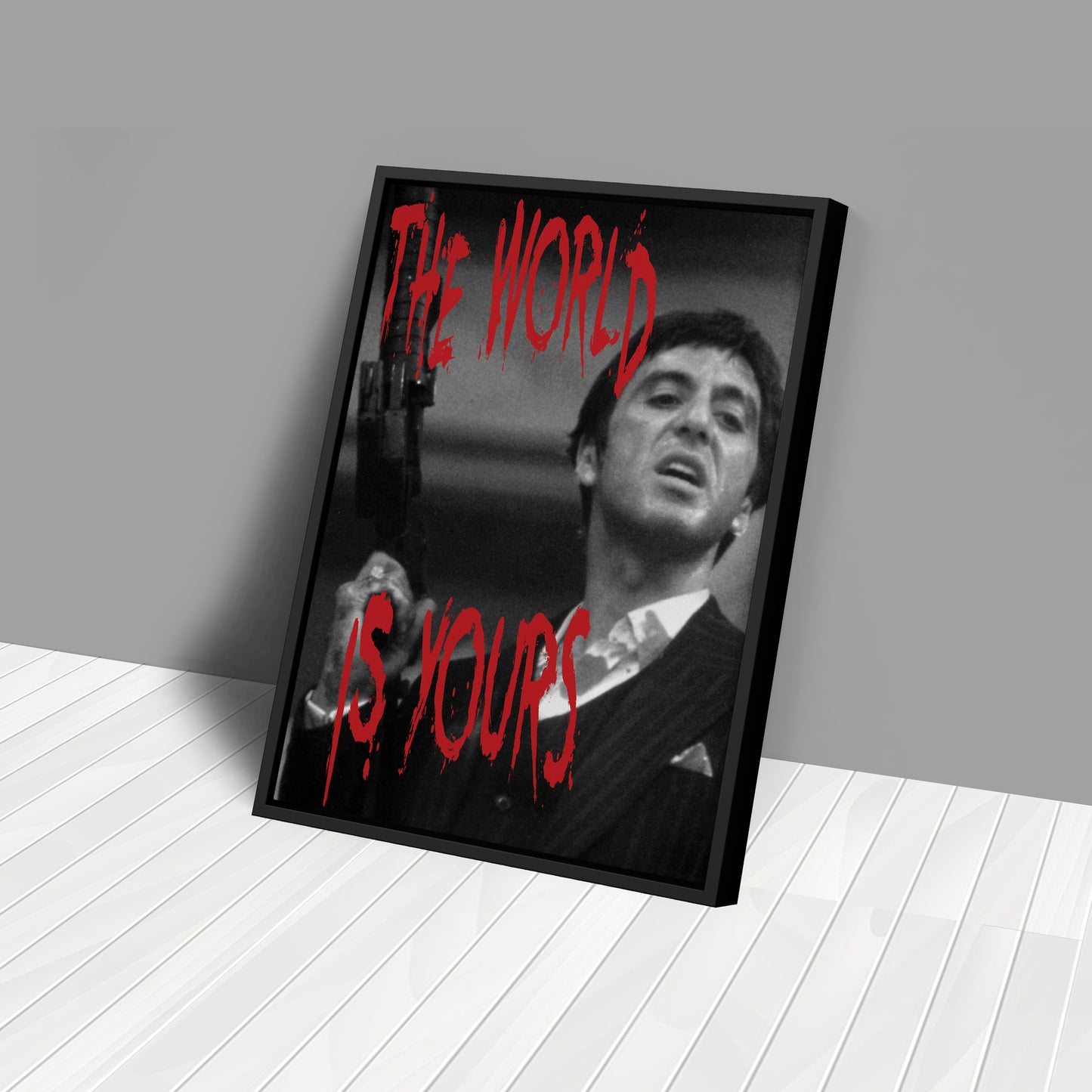 Scarface Tony Montana Quote Canvas Wall Art – Legendary Film Character Decor