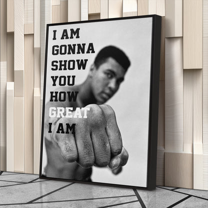 Muhammad Ali Quote Canvas Wall Art – Boxing Icon Decor