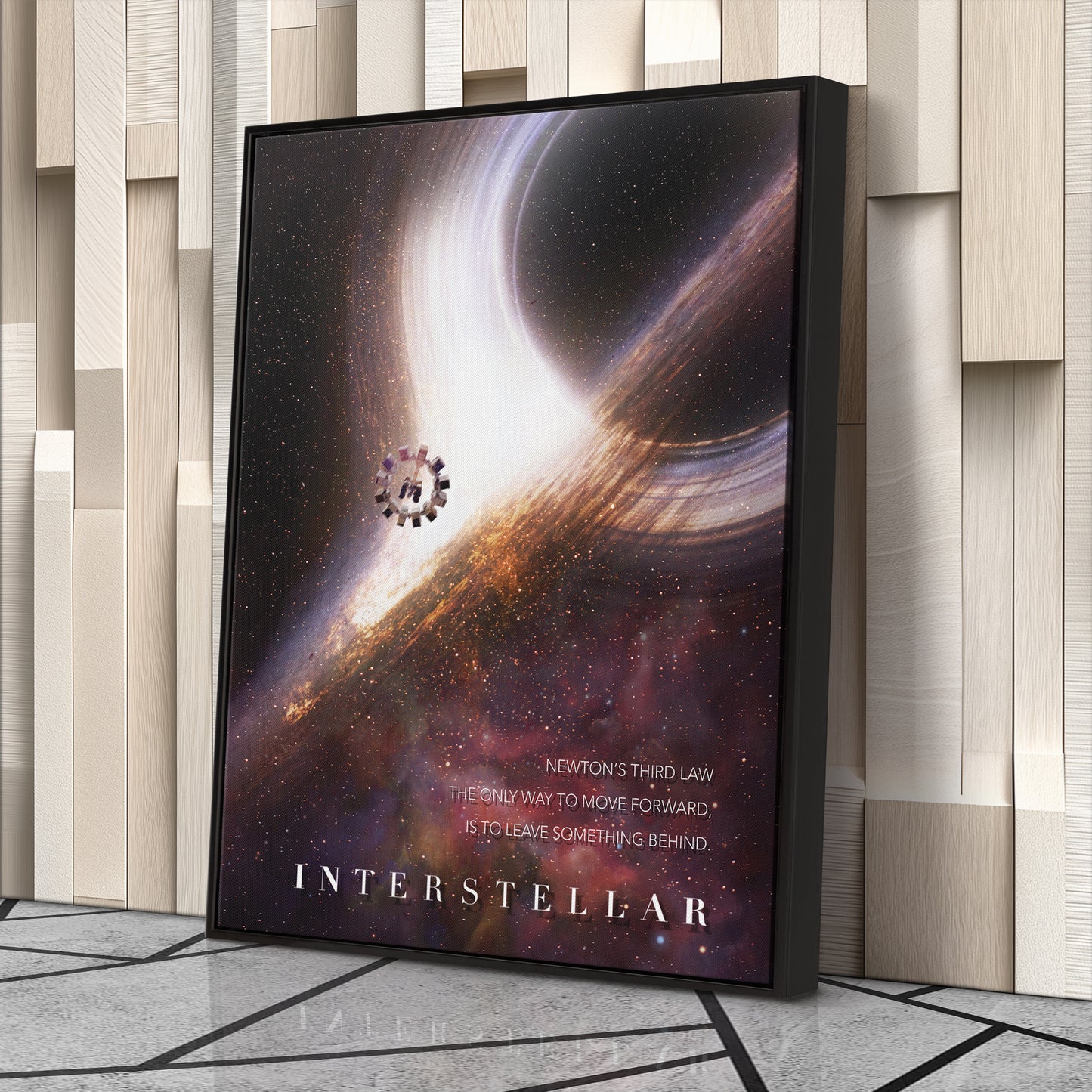 Interstellar Movie Poster Canvas Wall Art Decor - Cosmic Sci-Fi Art