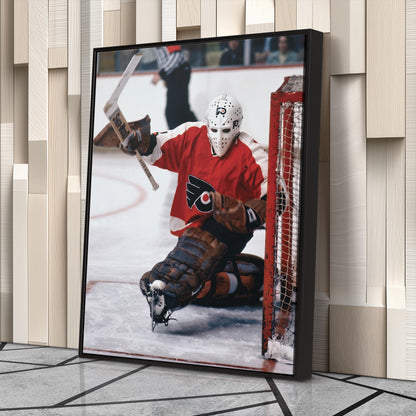 Bernie Parent Philadelphia Flyers Canvas Print – NHL Goalie Wall Art