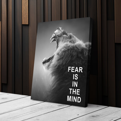 Lion Motivational Quote Canvas Wall Art Decor - Inspirational Wall Art for Home
