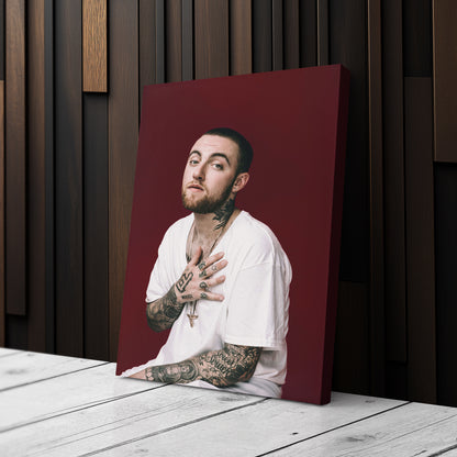 Mac Miller Poster Canvas Art – A Bold and Iconic Design