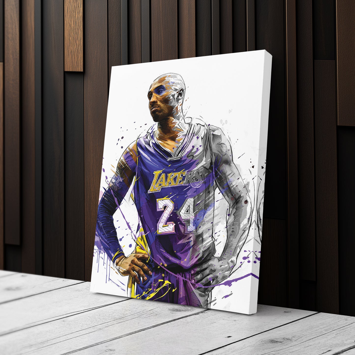 Kobe Bryant Basketball Player Poster Canvas Poster Wall Art Print Home Decor Framed Art