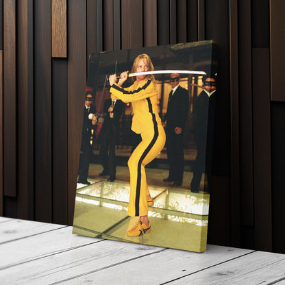 Kill Bill Uma Thurman Movie Scene Canvas Wall Art – Cinematic Action Poster