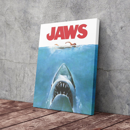 The Jaws Movie Poster Canvas Art - Classic Horror Wall Decor Print