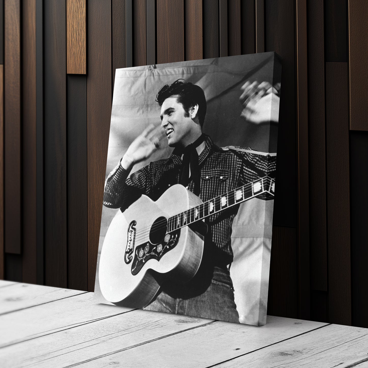 Elvis Presley Canvas Wall Art – Rock 'n' Roll Icon Home Decor Print
