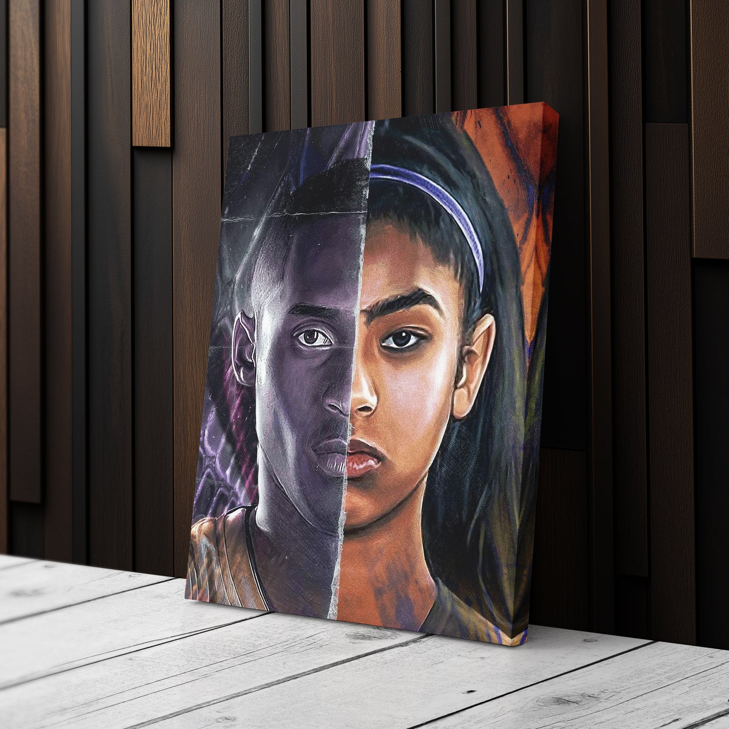 Kobe Gianna Canvas Wall Art – Mamba Legacy Family Print