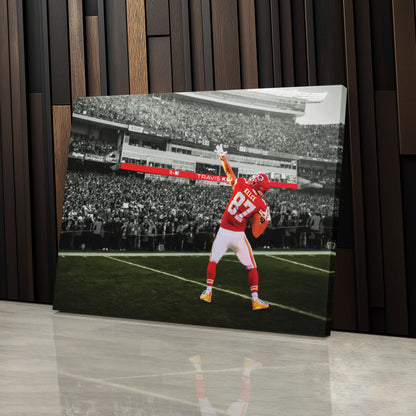 Travis Kelce Kansas City Chiefs Canvas Wall Art – NFL Superstar Decor
