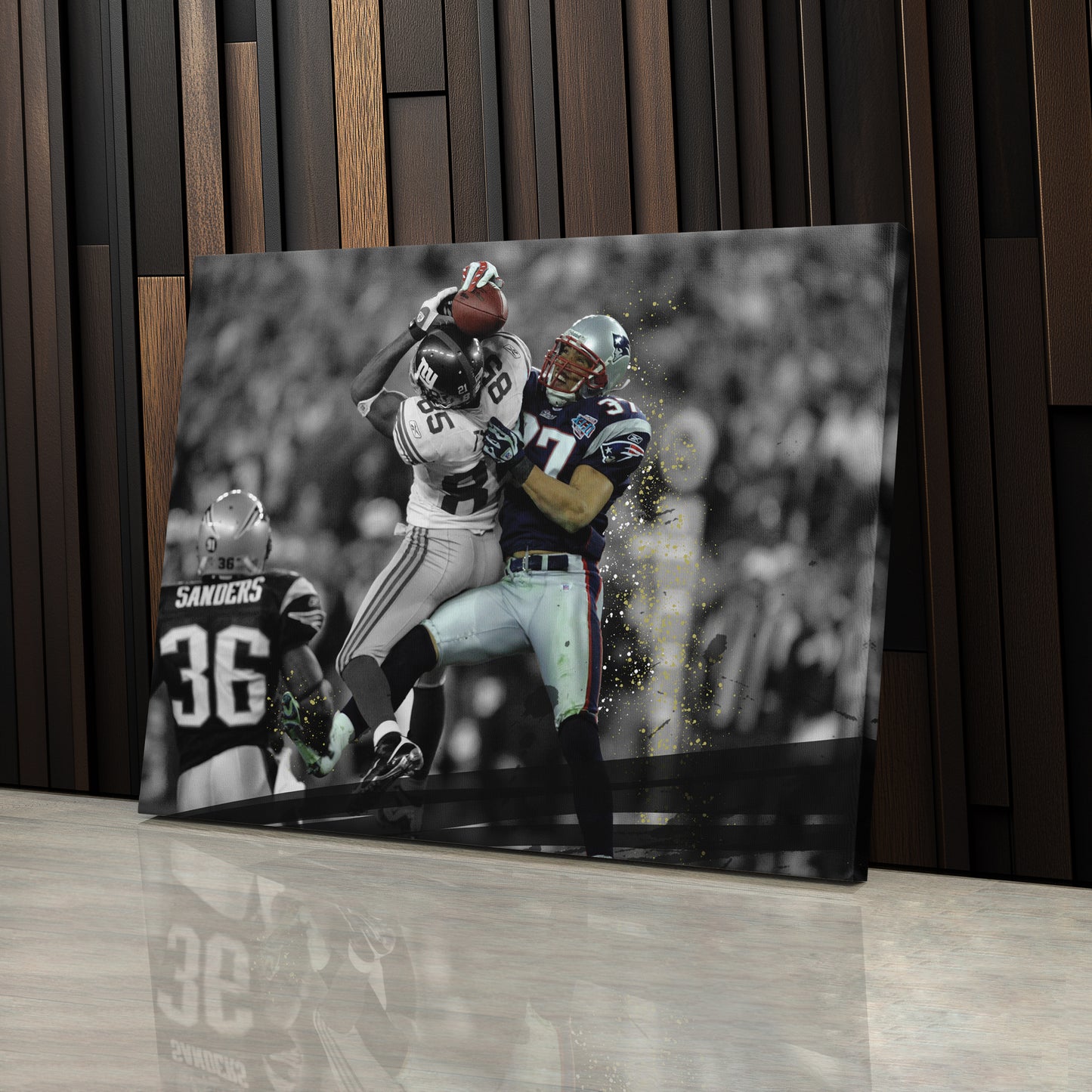 David Tyree Helmet Catch Canvas Wall Art Decor - Legendary NFL Moment Art