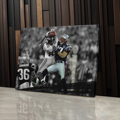 David Tyree Helmet Catch Canvas Wall Art Decor - Legendary NFL Moment Art
