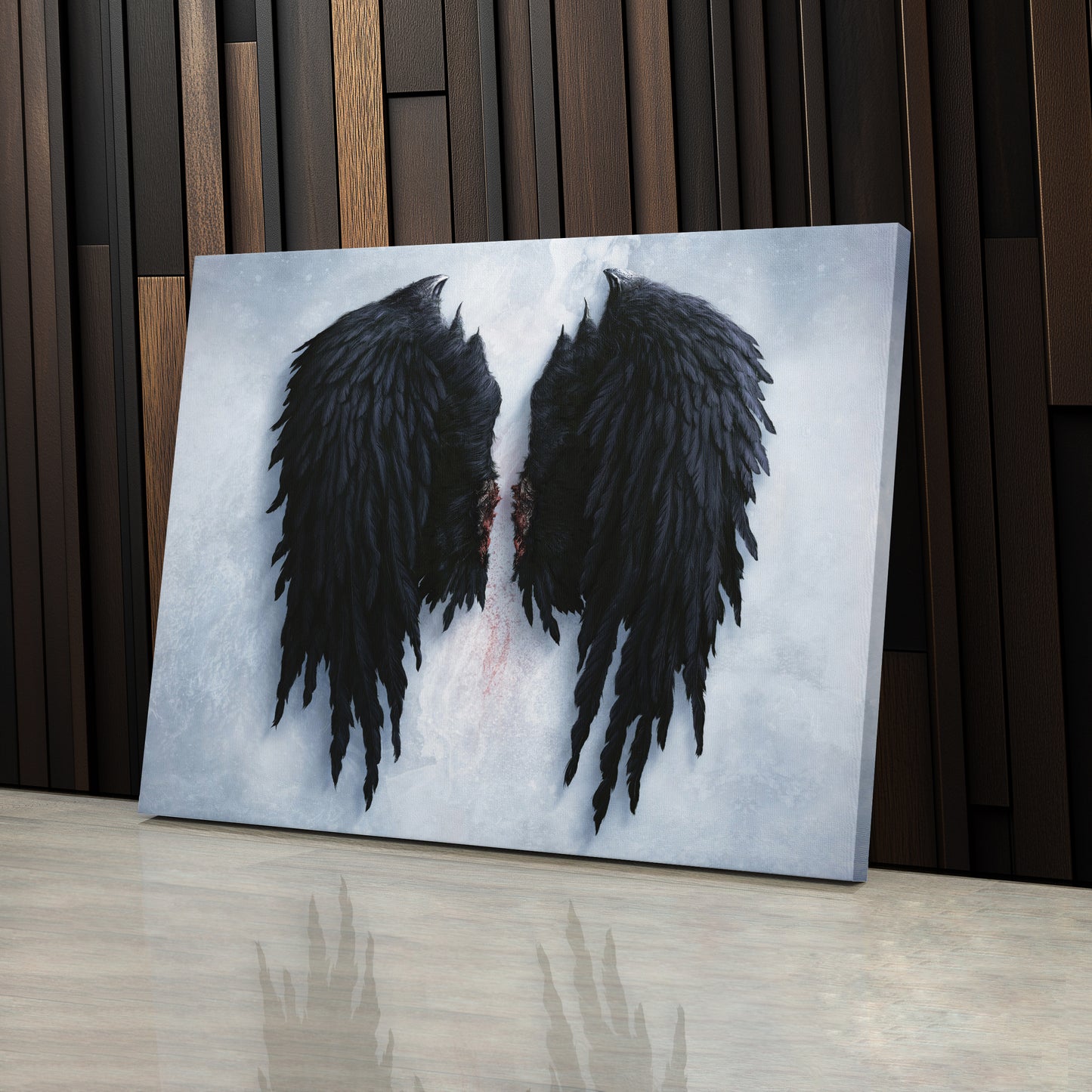 Banksy Angel Black Wings Canvas Wall Art – Bold Street Art Decor