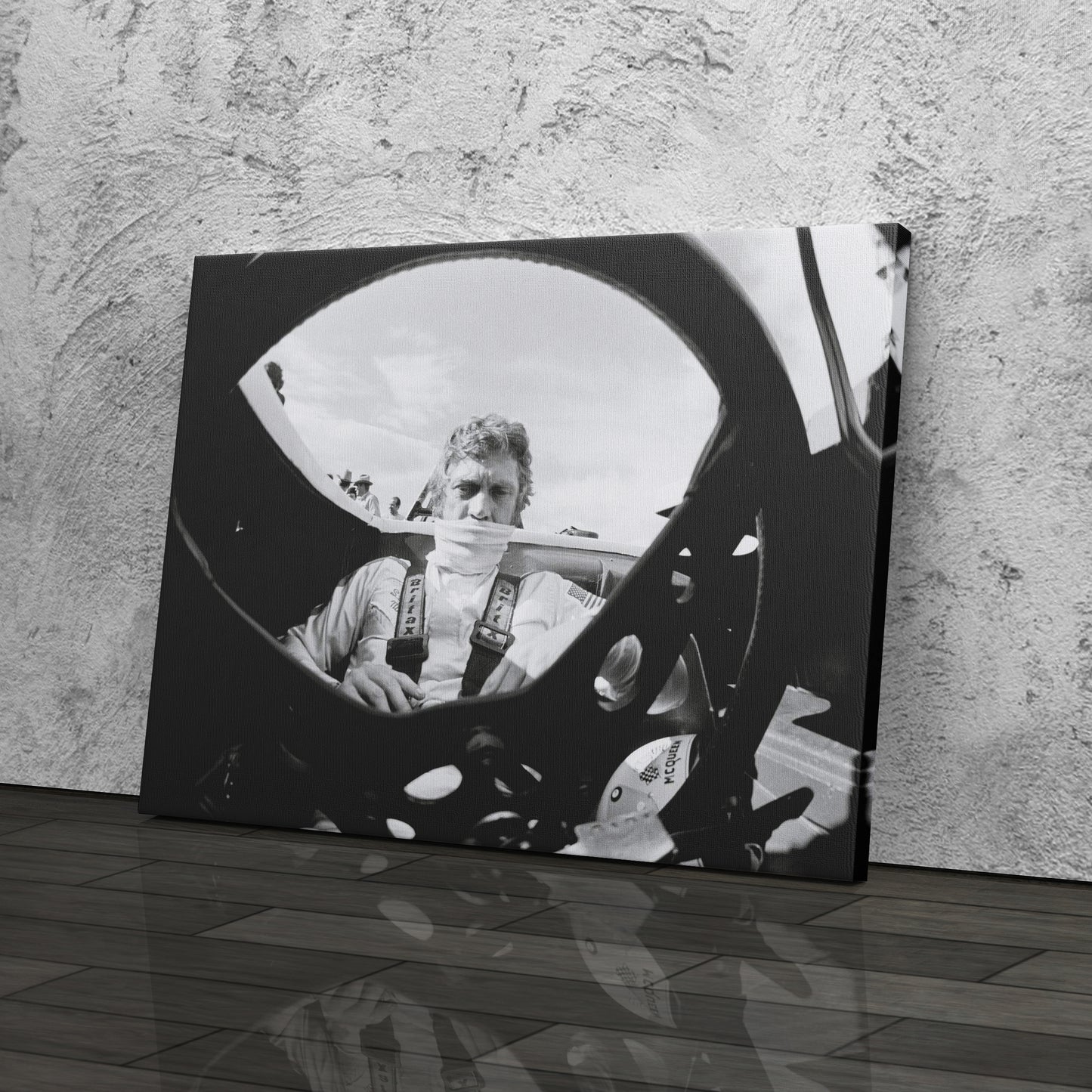 Steve McQueen Black and White Poster – Canvas Wall Art Decor