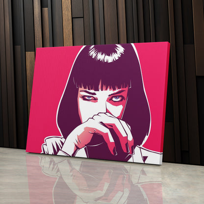Pulp Fiction - Mia Wallace Illustration Canvas Wall Art Decor