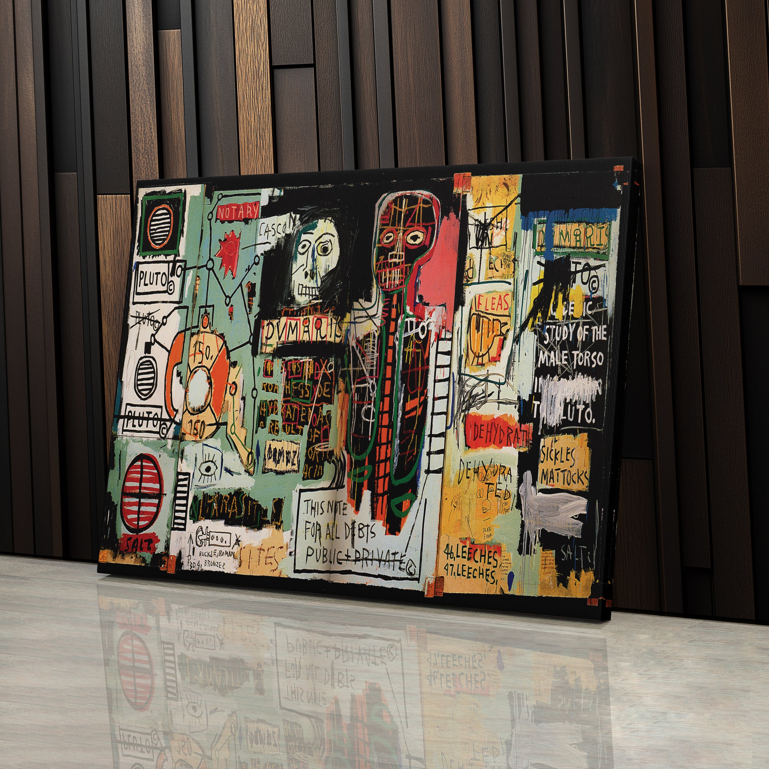 Notary by Jean-Michel Basquiat Abstract Art Canvas Wall Art