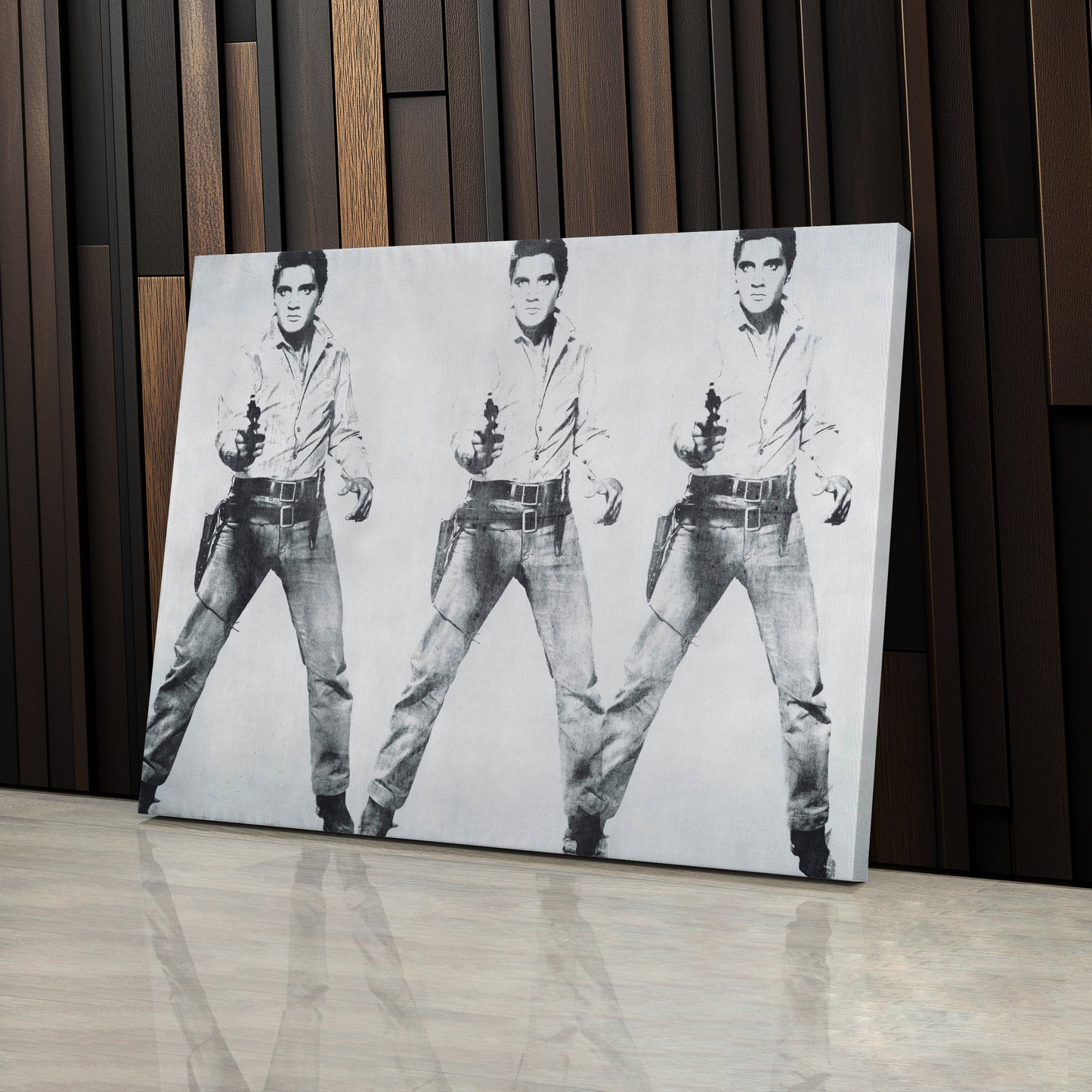 Elvis Presley Triple Canvas Poster – Framed Wall Art Home Decor