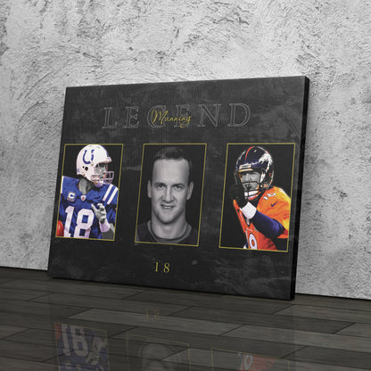 Peyton Manning NFL Canvas Wall Art – Football Legend Decor