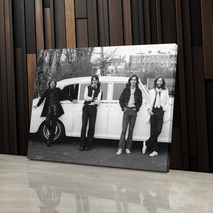 The Beatles Car Music Group Canvas Wall Art – Iconic Band Decor