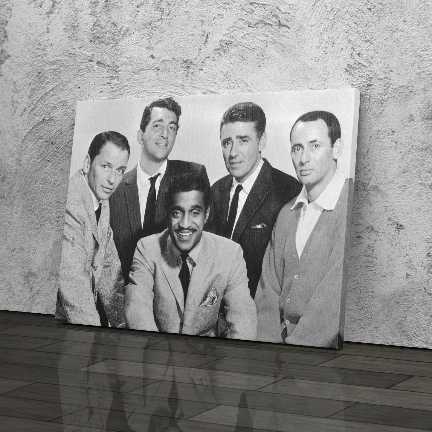 Rat Pack Black and White Canvas Art – Hollywood Legends Decor
