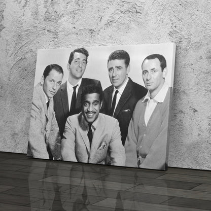 Rat Pack Black and White Canvas Art – Hollywood Legends Decor