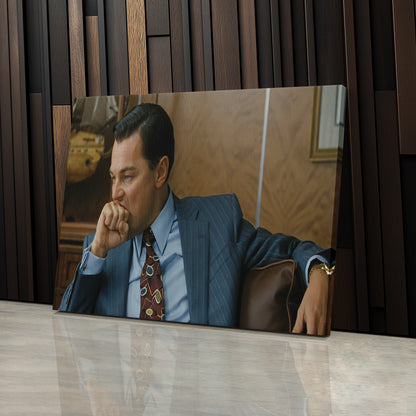 The Wolf of Wall Street Leo Fist Bite Canvas Wall Art – Iconic Movie Scene Decor