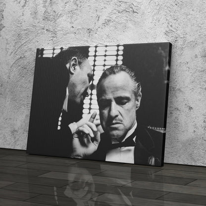 The Godfather - Black and White Canvas Wall Art Decor