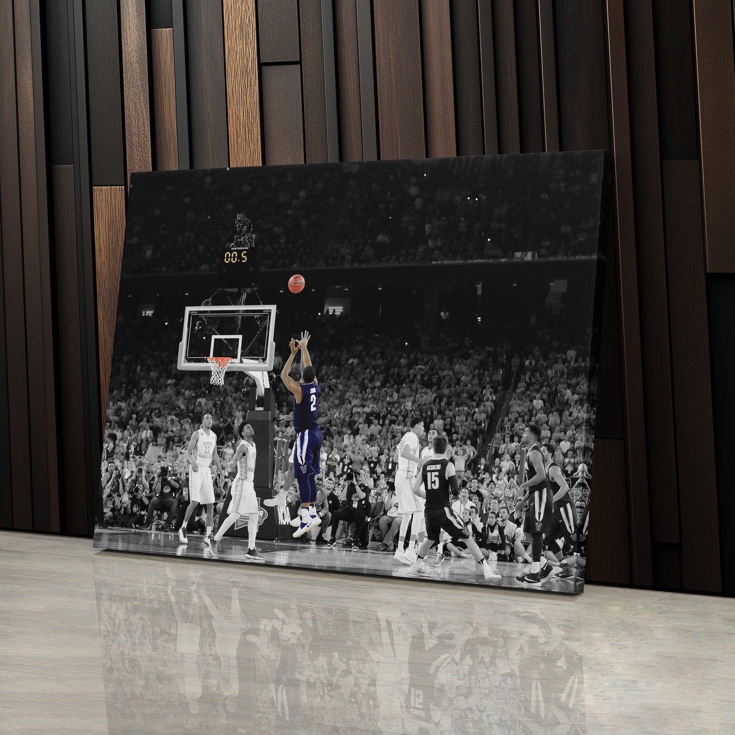 Kris Jenkins Buzzer Beater Villanova vs. North Carolina Canvas Wall Art Decor - NCAA Champion Art