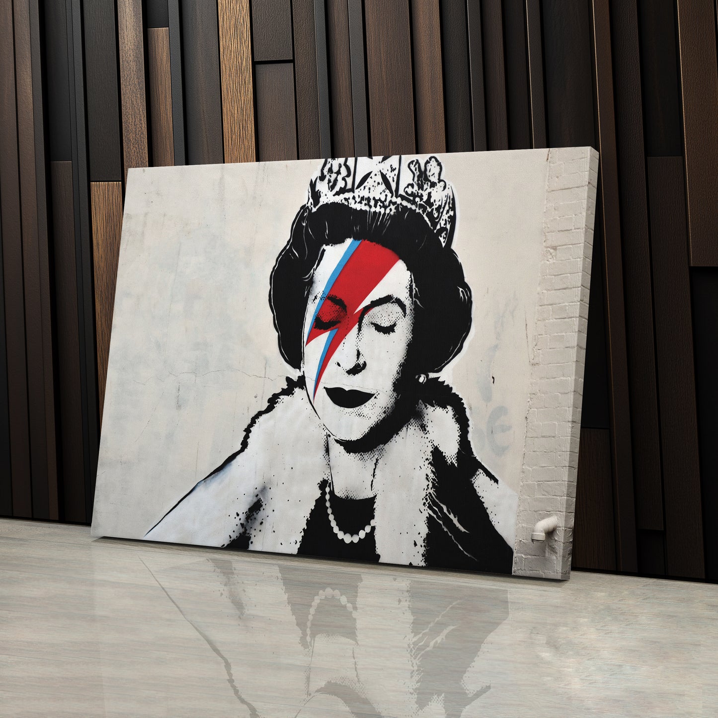 Banksy 'Queen' Canvas Print - Framed Wall Art