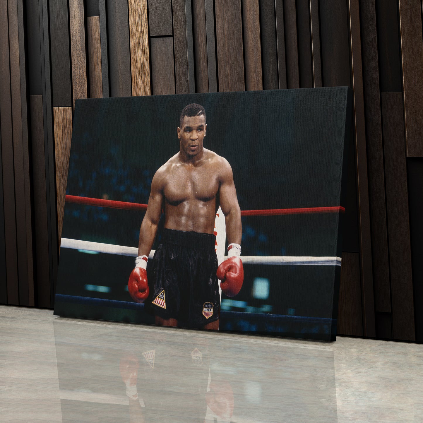 Mike Tyson Standing Poster – Iron Mike Boxing Canvas Art Wall Decor
