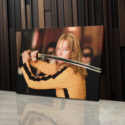 Kill Bill Uma Thurman Canvas Wall Art – Action Movie Decor