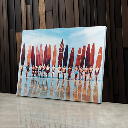 Evolution of Surfboard - Vintage Canvas Wall Art Decor for Surf Lovers
