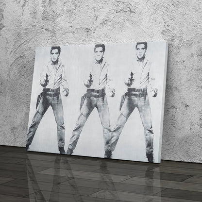 Elvis Presley Triple Canvas Poster – Framed Wall Art Home Decor