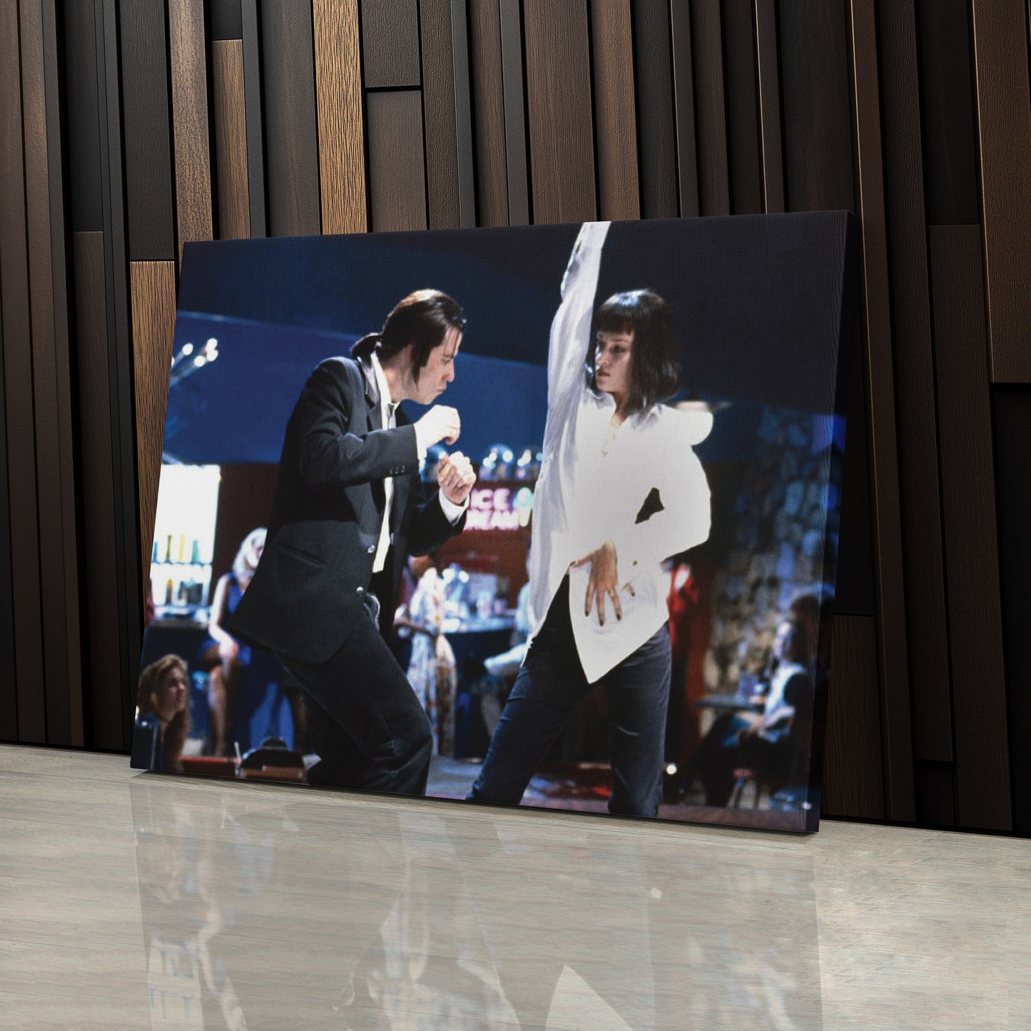 Pulp Fiction Dance Contest Canvas Wall Art – Timeless Movie Moment Decor