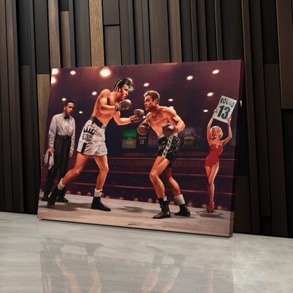 Marilyn Monroe, Elvis Presley & James Dean - Boxing Canvas Wall Art Decor