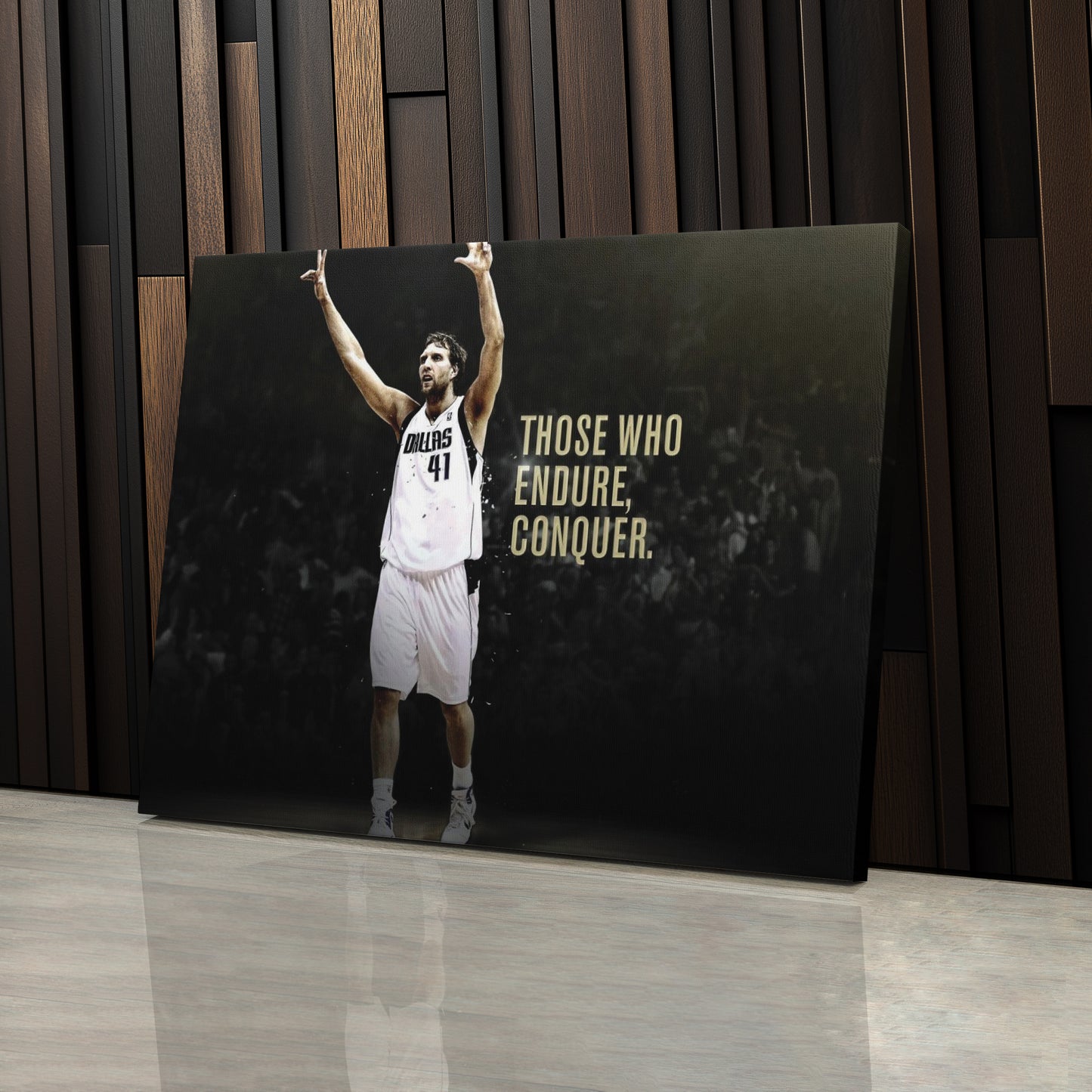 Dirk Nowitzki Basketball Quotes Canvas Wall Art – NBA Legend Poster