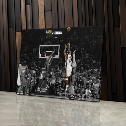 LeBron James Hits Game-Winning Buzzer vs Magic Canvas Wall Art Decor - NBA Playoff Art