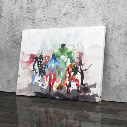Marvel Avengers Superheroes - Watercolor Painting Canvas Wall Art Decor