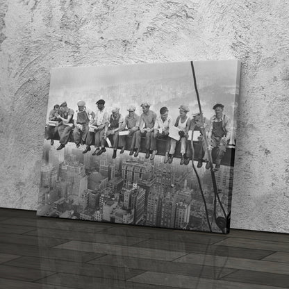 Lunch atop a Skyscraper New York Canvas Wall Art – Iconic Worker Print