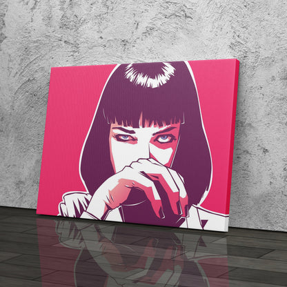 Pulp Fiction - Mia Wallace Illustration Canvas Wall Art Decor