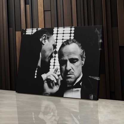 The Godfather - Black and White Canvas Wall Art Decor