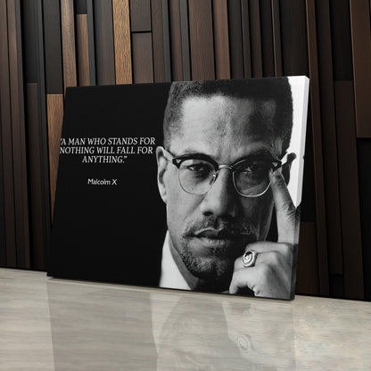 Malcolm X Motivational Quote Canvas Art - Inspirational Wall Decor Print