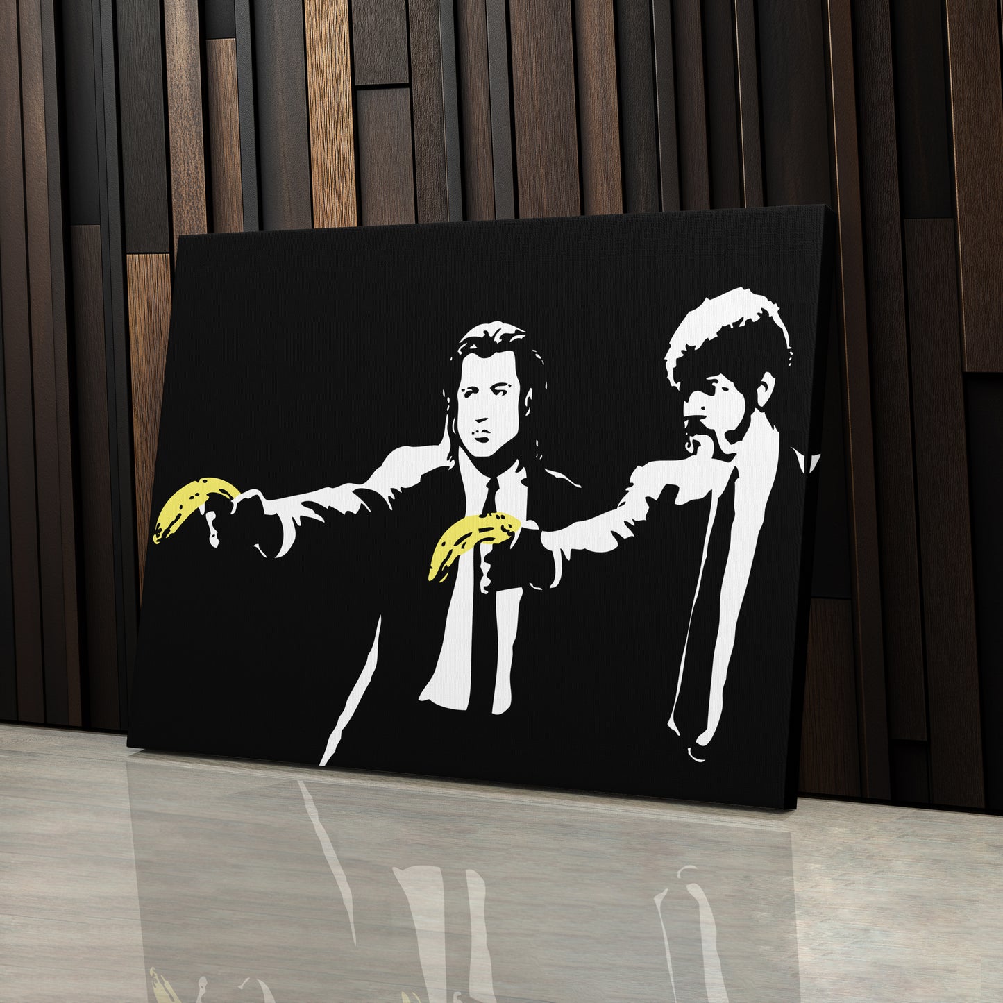 Pulp Fiction Banana Gun Canvas Wall Art – Iconic Movie Moment Decor