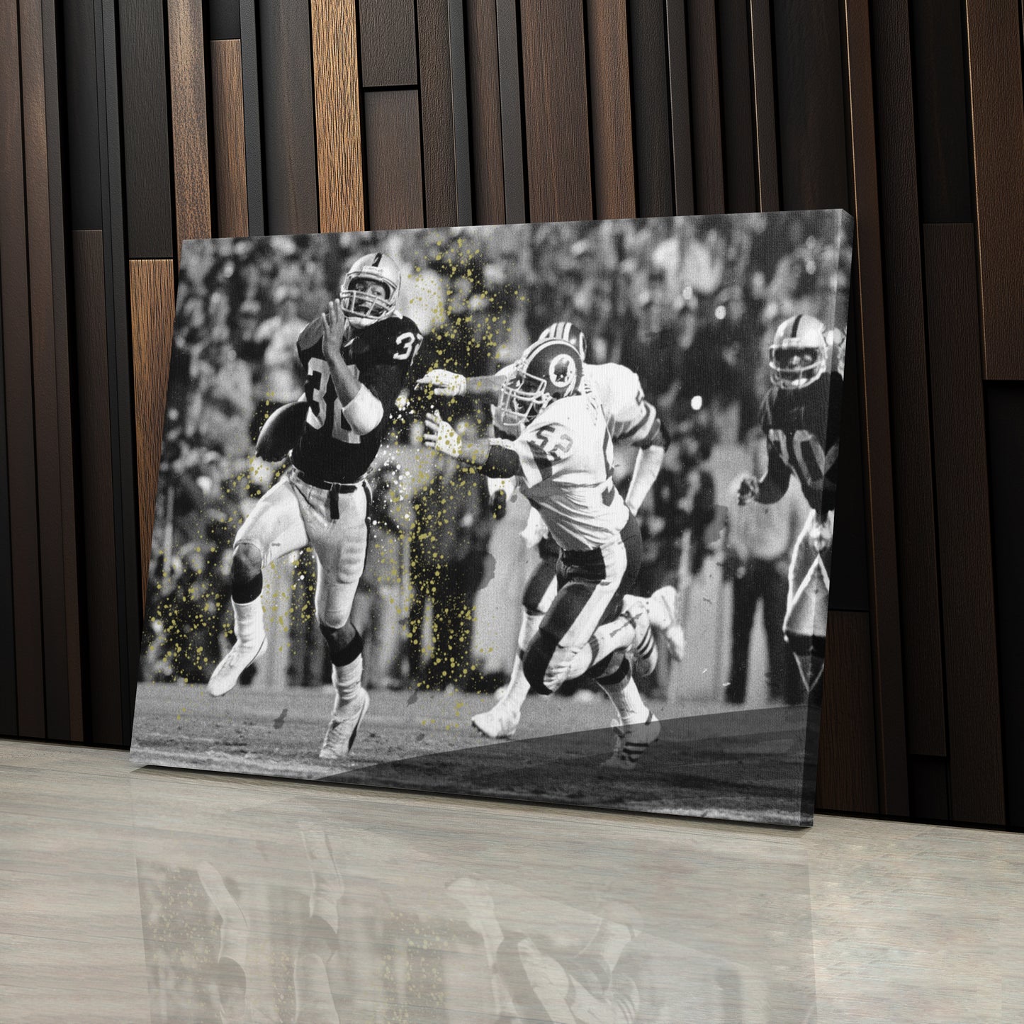 Marcus Allen Reverse Run Canvas Art - Raiders vs. Washington NFL Decor