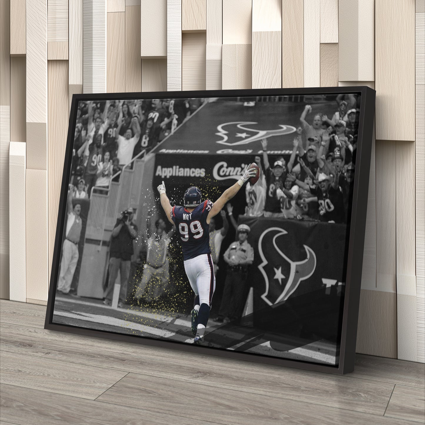 J.J. Watt’s Pick-6 Houston Texans Canvas Wall Art Decor - NFL Action Moment Art
